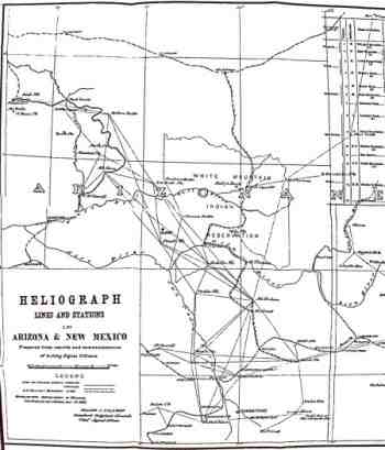 Restoration of Assistant Adjutant General William J. Volkmar's 1890 map of the Arizona section of the US Army Signal Corps