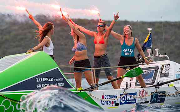 Row Like A Girl rowing team finishes race across the Atlantic Ocean in 40 days