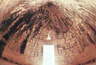 Tholos of Atreus, Interior View of Vault and Entrance, Mycenae, Greece